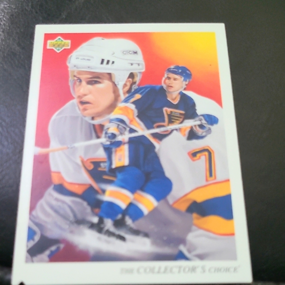 Gretzky Hockey Card - Blue and Yellow